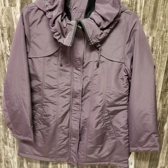 NWT Neyelle Water Resist/Insul Flannel Trim Jacket - Picture 2 of 13